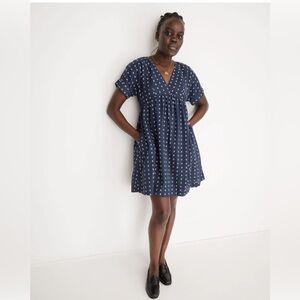 Madewell V-Neck Dolman-Sleeve Mini Dress - medium